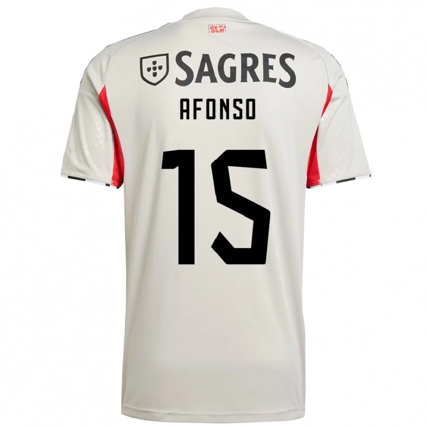 Danxen Dame Guilherme Afonso #15 Off White Rød Bortetrøye Drakt Trøye 2025/26 Skjorter T-Skjorte