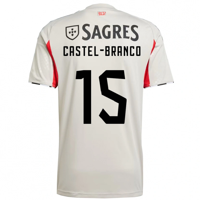 Danxen Dame Diego Castel Branco #15 Off White Rød Bortetrøye Drakt Trøye 2025/26 Skjorter T-Skjorte