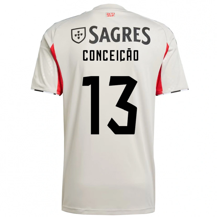 Danxen Dame João Conceição #13 Off White Rød Bortetrøye Drakt Trøye 2025/26 Skjorter T-Skjorte