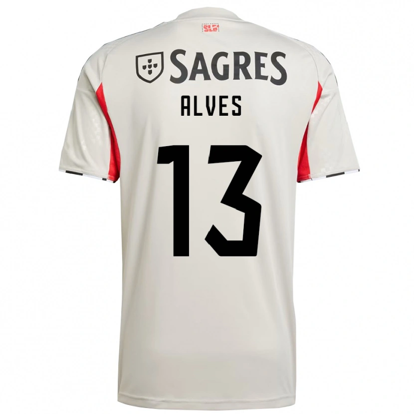 Danxen Dame Lúcia Alves #13 Off White Rød Bortetrøye Drakt Trøye 2025/26 Skjorter T-Skjorte