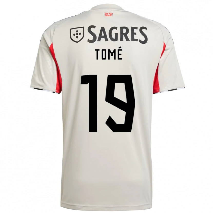 Danxen Dame Olivio Tomé #19 Off White Rød Bortetrøye Drakt Trøye 2025/26 Skjorter T-Skjorte