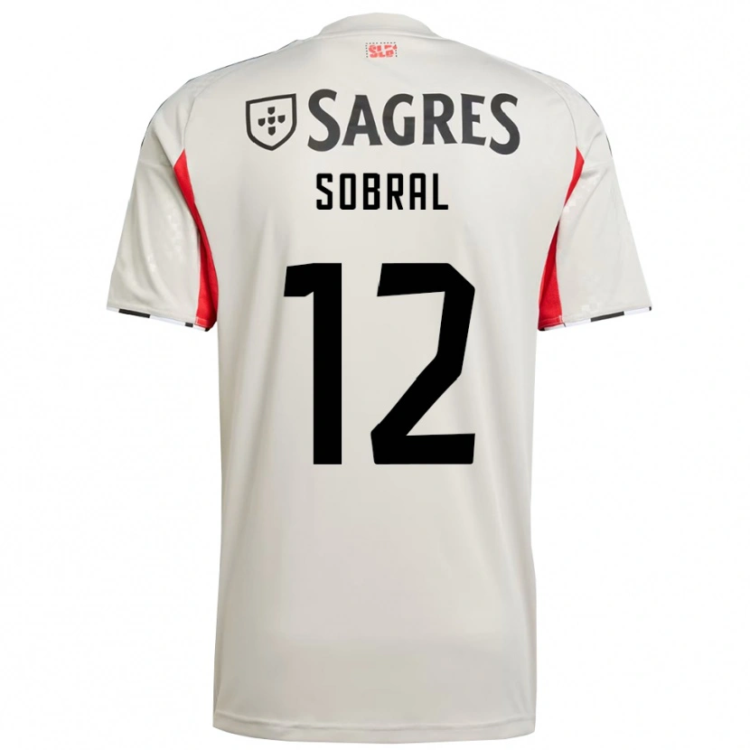 Danxen Dame Gonçalo Sobral #12 Off White Rød Bortetrøye Drakt Trøye 2025/26 Skjorter T-Skjorte