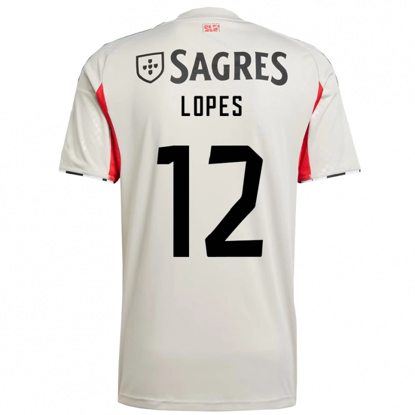Danxen Dame Leonardo Lopes #12 Off White Rød Bortetrøye Drakt Trøye 2025/26 Skjorter T-Skjorte
