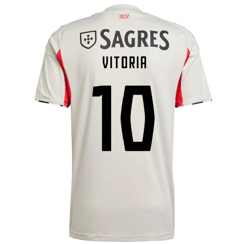 Danxen Dame Ana Vitoria #10 Off White Rød Bortetrøye Drakt Trøye 2025/26 Skjorter T-Skjorte