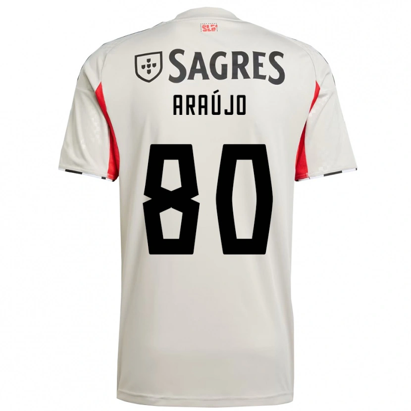 Danxen Dame Laís Araújo #80 Off White Rød Bortetrøye Drakt Trøye 2025/26 Skjorter T-Skjorte