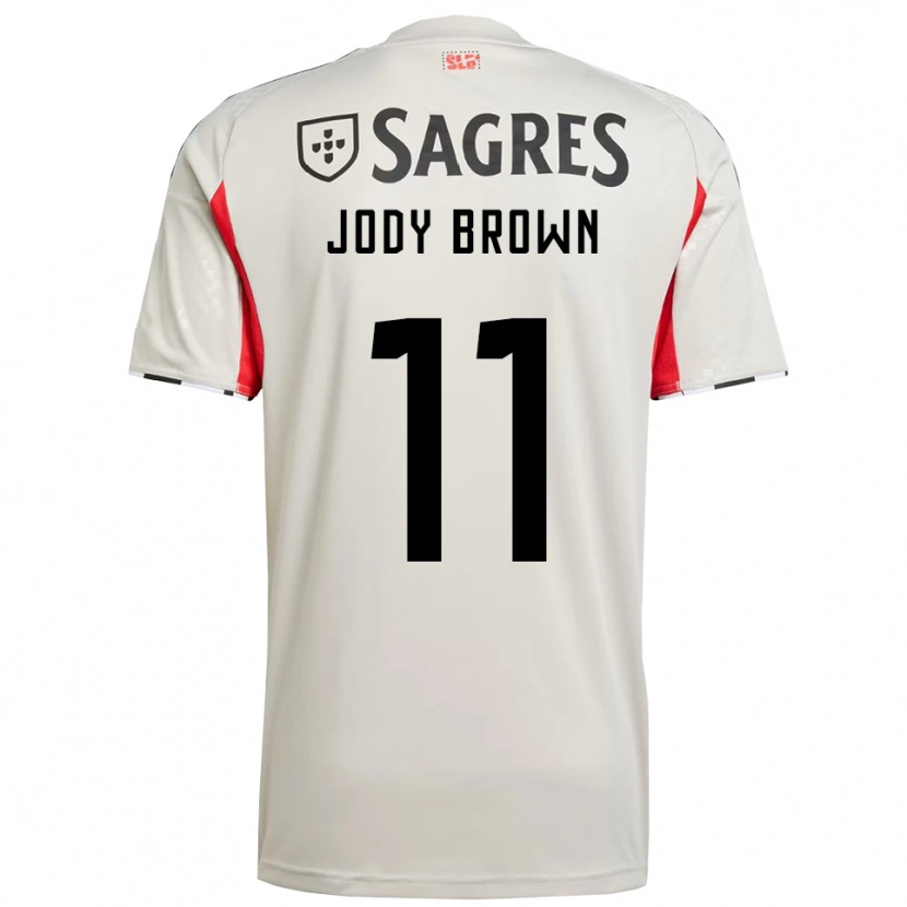 Danxen Dame Jody Brown #11 Off White Rød Bortetrøye Drakt Trøye 2025/26 Skjorter T-Skjorte