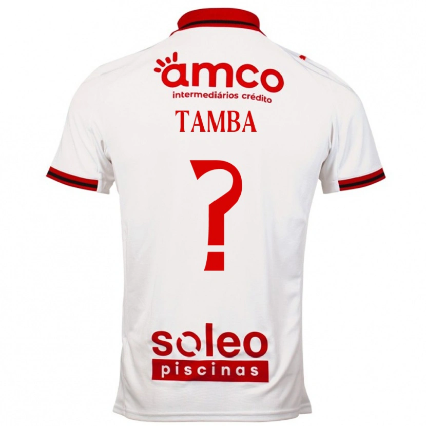Danxen Dame Fabrice Tamba #0 Hvit Rød Bortetrøye Drakt Trøye 2025/26 Skjorter T-Skjorte