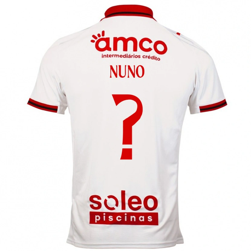 Danxen Dame Nuno Teixeira #0 Hvit Rød Bortetrøye Drakt Trøye 2025/26 Skjorter T-Skjorte