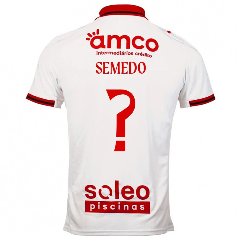 Danxen Dame Nuno Semedo #0 Hvit Rød Bortetrøye Drakt Trøye 2025/26 Skjorter T-Skjorte