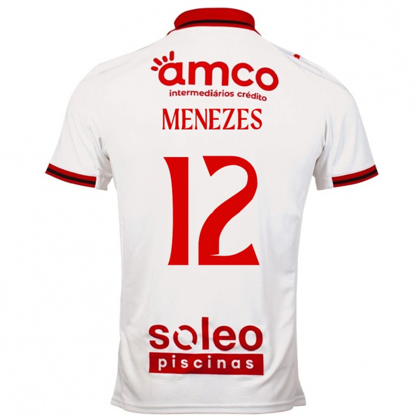 Danxen Dame Gabriel Menezes #12 Hvit Rød Bortetrøye Drakt Trøye 2025/26 Skjorter T-Skjorte