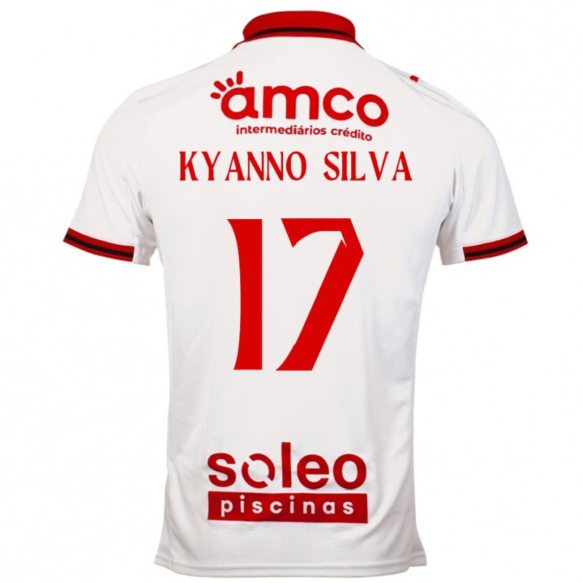 Danxen Dame Kyanno Silva #17 Hvit Rød Bortetrøye Drakt Trøye 2025/26 Skjorter T-Skjorte