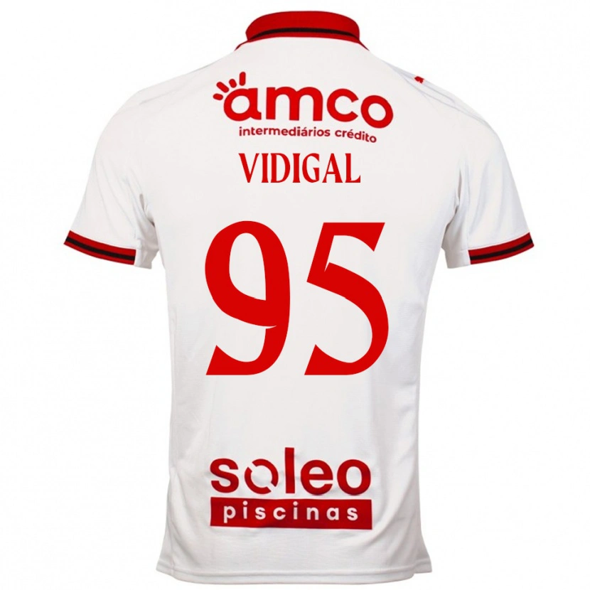Danxen Dame Sandro Vidigal #95 Hvit Rød Bortetrøye Drakt Trøye 2025/26 Skjorter T-Skjorte