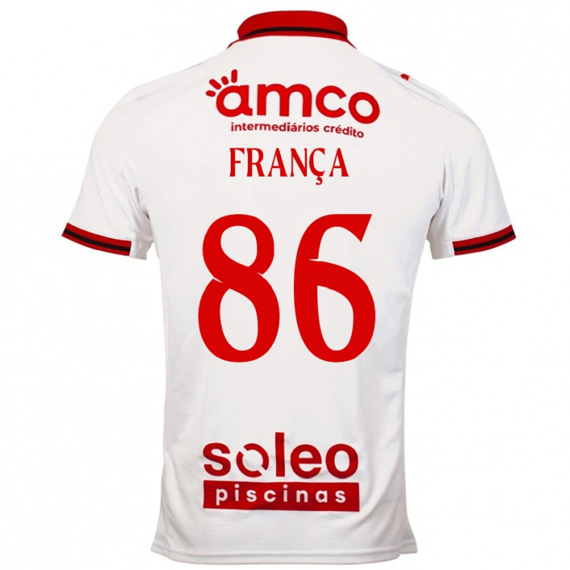 Danxen Dame Francisco França #86 Hvit Rød Bortetrøye Drakt Trøye 2025/26 Skjorter T-Skjorte