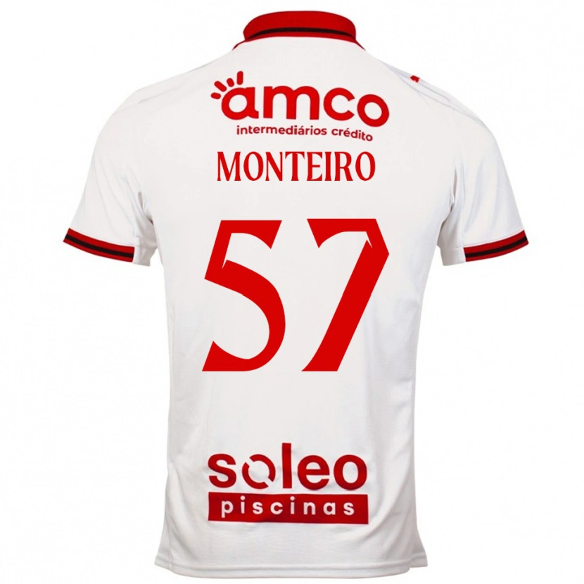 Danxen Dame Jordan Monteiro #57 Hvit Rød Bortetrøye Drakt Trøye 2025/26 Skjorter T-Skjorte