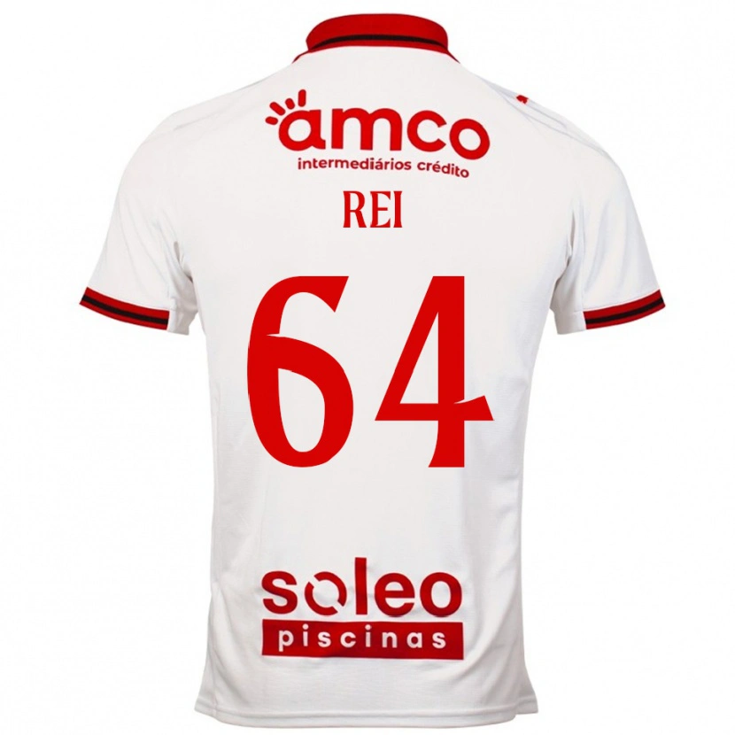 Danxen Dame Ricardo Rei #64 Hvit Rød Bortetrøye Drakt Trøye 2025/26 Skjorter T-Skjorte