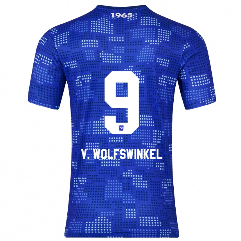Danxen Dame Ricky Van Wolfswinkel #9 Blå Himmelsblå Bortetrøye Drakt Trøye 2025/26 Skjorter T-Skjorte