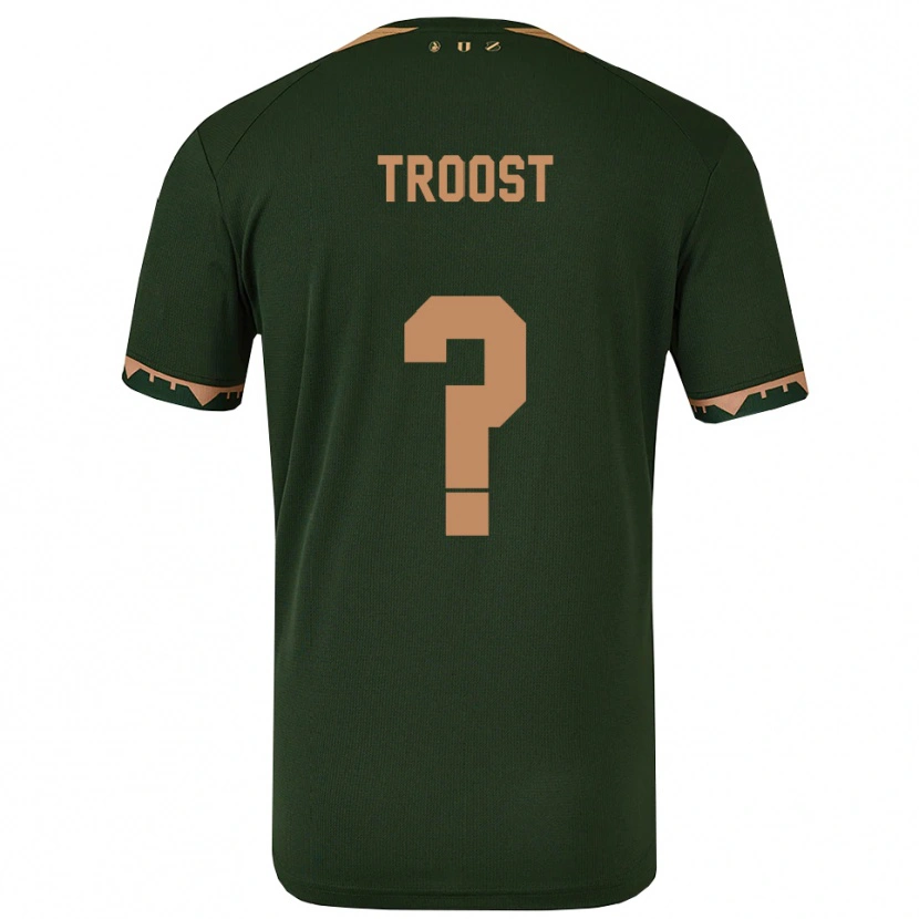 Danxen Dame Fabian Troost #0 Grønn Gull Bortetrøye Drakt Trøye 2025/26 Skjorter T-Skjorte