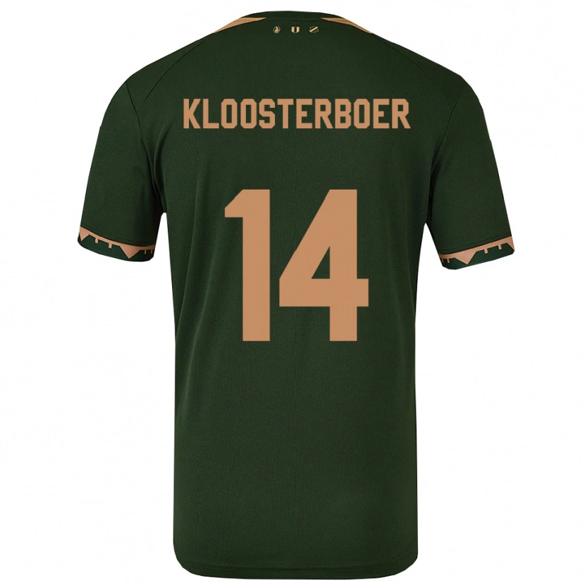 Danxen Dame Per Kloosterboer #14 Grønn Gull Bortetrøye Drakt Trøye 2025/26 Skjorter T-Skjorte