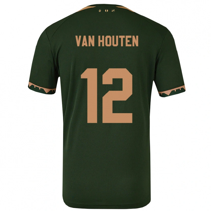 Danxen Dame Dylan Van Houten #12 Grønn Gull Bortetrøye Drakt Trøye 2025/26 Skjorter T-Skjorte