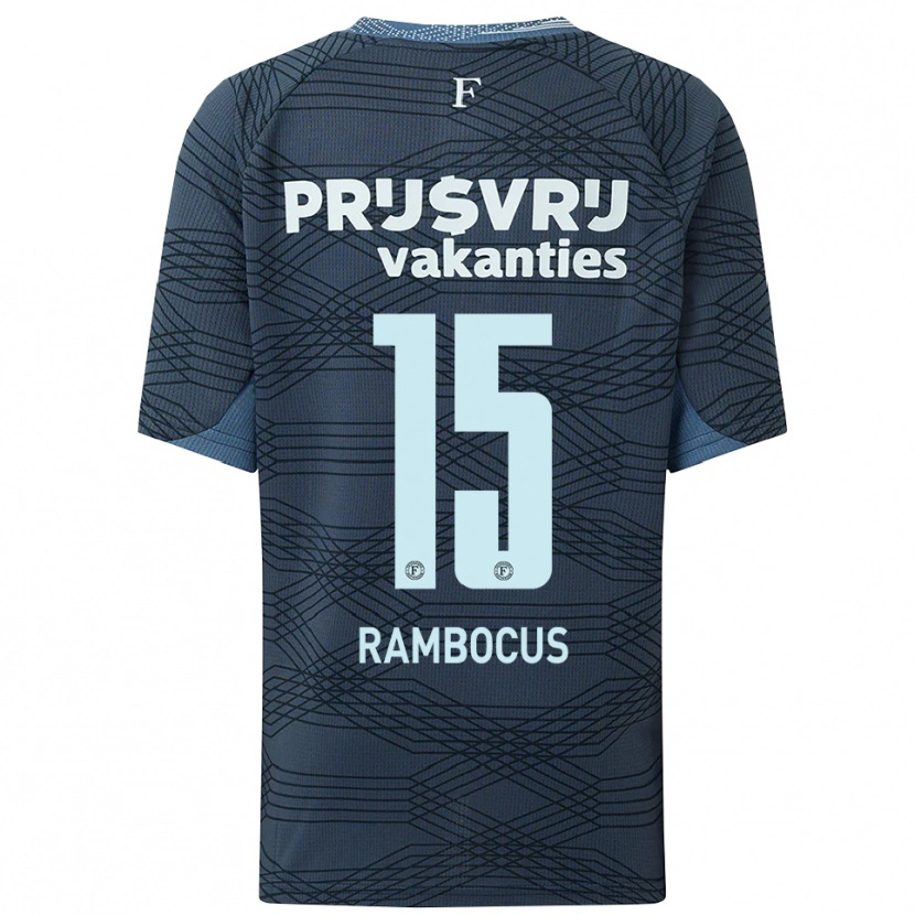 Danxen Dame Diego Rambocus #15 Svart Grå Bortetrøye Drakt Trøye 2025/26 Skjorter T-Skjorte