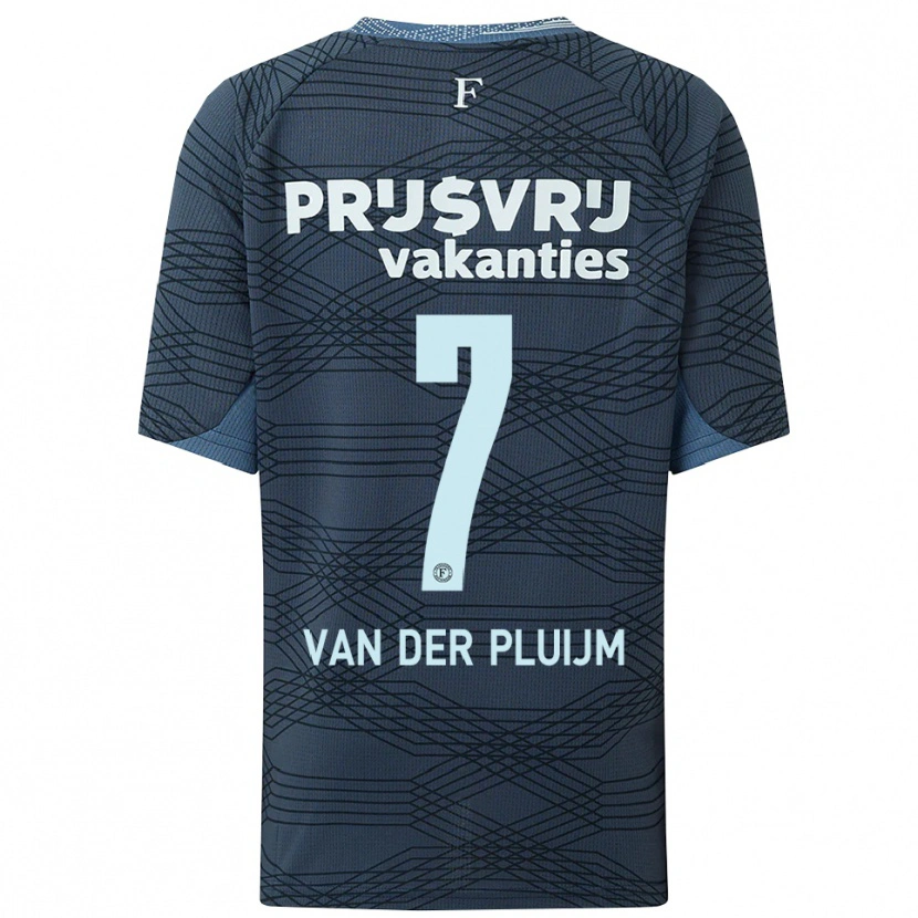 Danxen Dame Marvin Van Der Pluijm #7 Svart Grå Bortetrøye Drakt Trøye 2025/26 Skjorter T-Skjorte