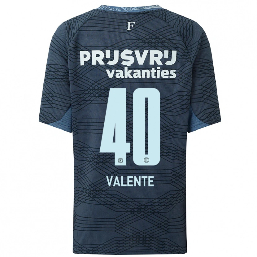 Danxen Dame Luciano Valente #40 Svart Grå Bortetrøye Drakt Trøye 2025/26 Skjorter T-Skjorte