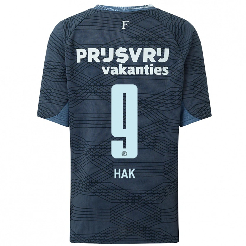 Danxen Dame Xavi Hak #9 Svart Grå Bortetrøye Drakt Trøye 2025/26 Skjorter T-Skjorte
