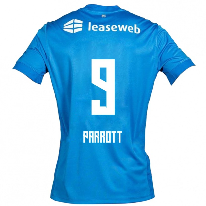 Danxen Dame Troy Parrott #9 Blå Hvit Bortetrøye Drakt Trøye 2025/26 Skjorter T-Skjorte