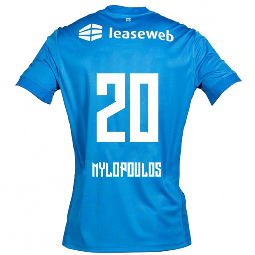 Danxen Dame Marios Mylopoulos #20 Blå Hvit Bortetrøye Drakt Trøye 2025/26 Skjorter T-Skjorte