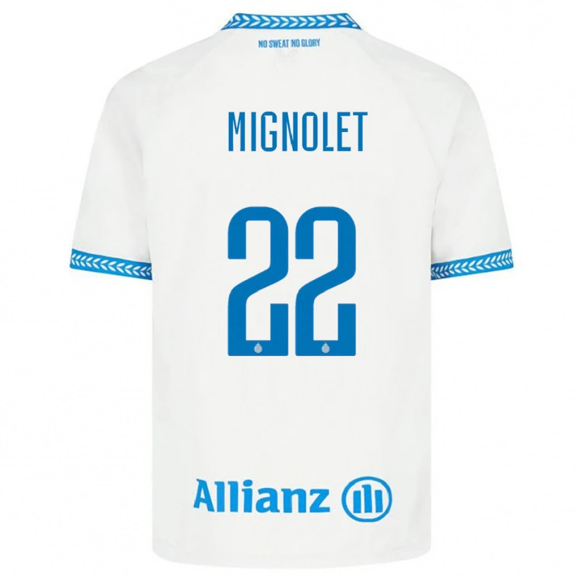Danxen Dame Simon Mignolet #22 Blå Hvit Bortetrøye Drakt Trøye 2025/26 Skjorter T-Skjorte