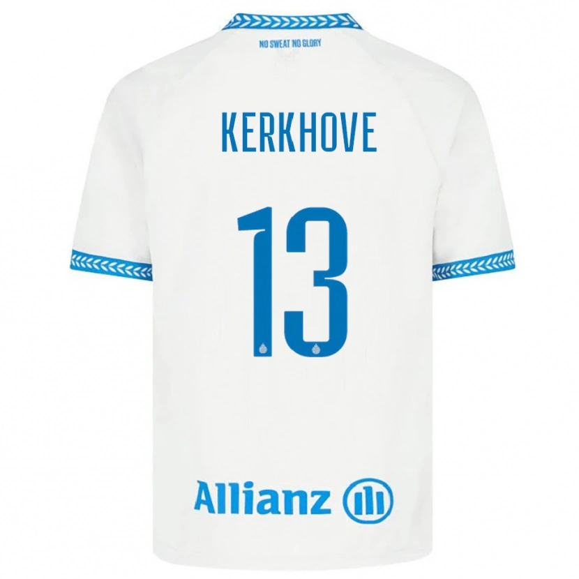 Danxen Dame Angel Kerkhove #13 Blå Hvit Bortetrøye Drakt Trøye 2025/26 Skjorter T-Skjorte