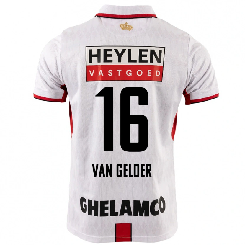 Danxen Dame Louie Van Gelder #16 Hvit Rød Bortetrøye Drakt Trøye 2025/26 Skjorter T-Skjorte