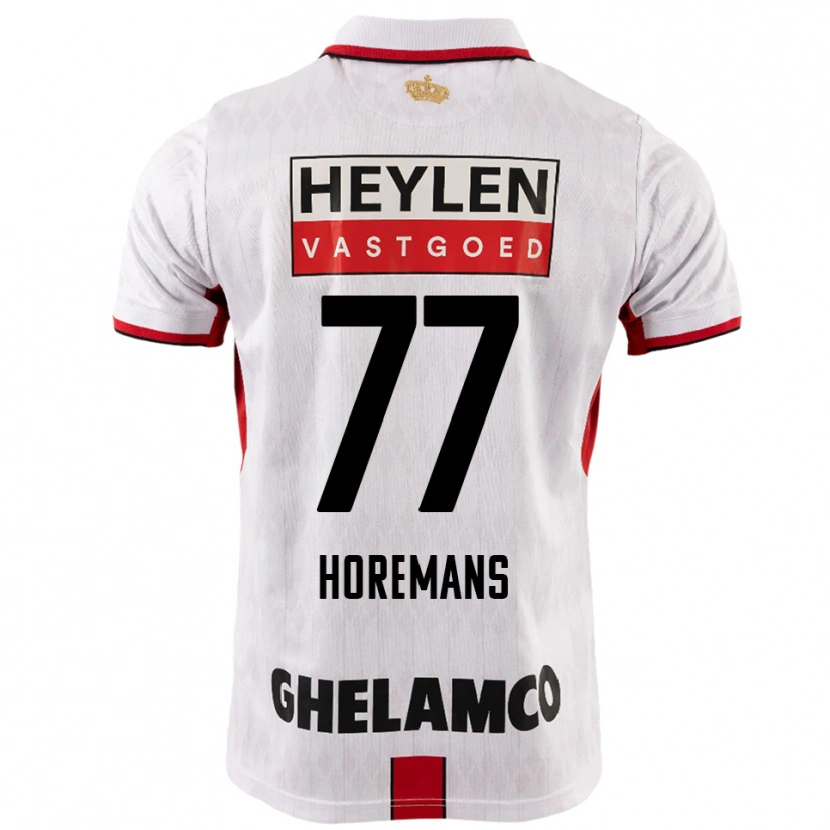 Danxen Dame Milo Horemans #77 Hvit Rød Bortetrøye Drakt Trøye 2025/26 Skjorter T-Skjorte