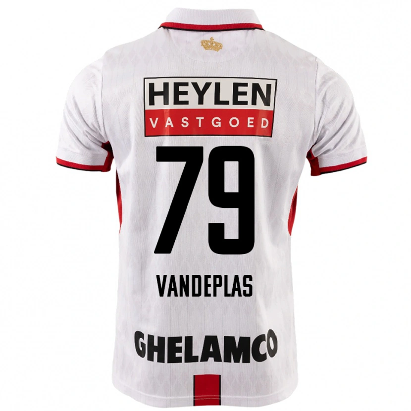 Danxen Dame Gerard Vandeplas #79 Hvit Rød Bortetrøye Drakt Trøye 2025/26 Skjorter T-Skjorte