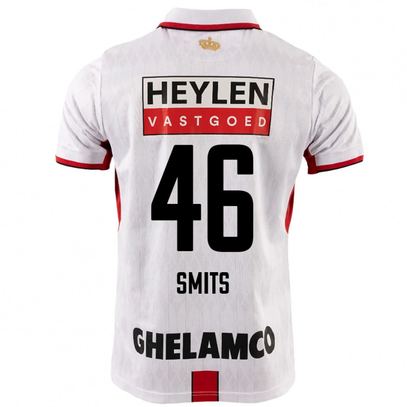 Danxen Dame Milan Smits #46 Hvit Rød Bortetrøye Drakt Trøye 2025/26 Skjorter T-Skjorte