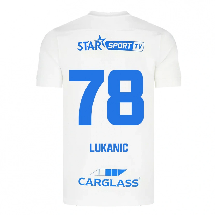 Danxen Dame Luka Lukanic #78 Hvit Blå Bortetrøye Drakt Trøye 2025/26 Skjorter T-Skjorte