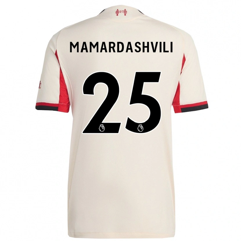 Danxen Dame Giorgi Mamardashvili #25 Hvit Svart Bortetrøye Drakt Trøye 2025/26 Skjorter T-Skjorte
