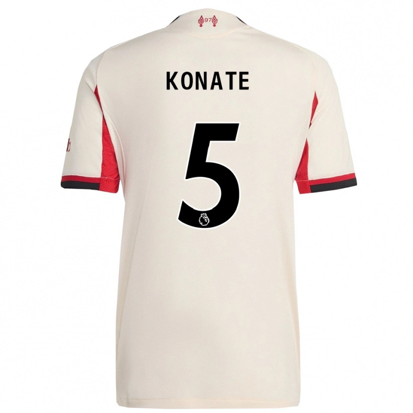 Danxen Dame Ibrahima Konaté #5 Hvit Svart Bortetrøye Drakt Trøye 2025/26 Skjorter T-Skjorte