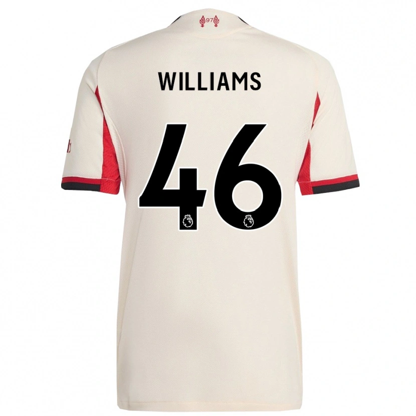 Danxen Dame Rhys Williams #46 Hvit Svart Bortetrøye Drakt Trøye 2025/26 Skjorter T-Skjorte