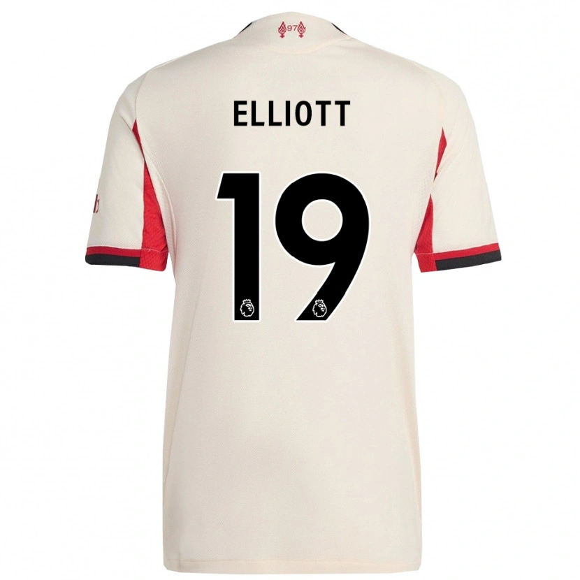 Danxen Dame Harvey Elliott #19 Hvit Svart Bortetrøye Drakt Trøye 2025/26 Skjorter T-Skjorte