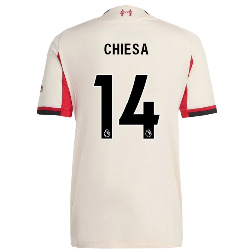 Danxen Dame Federico Chiesa #14 Hvit Svart Bortetrøye Drakt Trøye 2025/26 Skjorter T-Skjorte