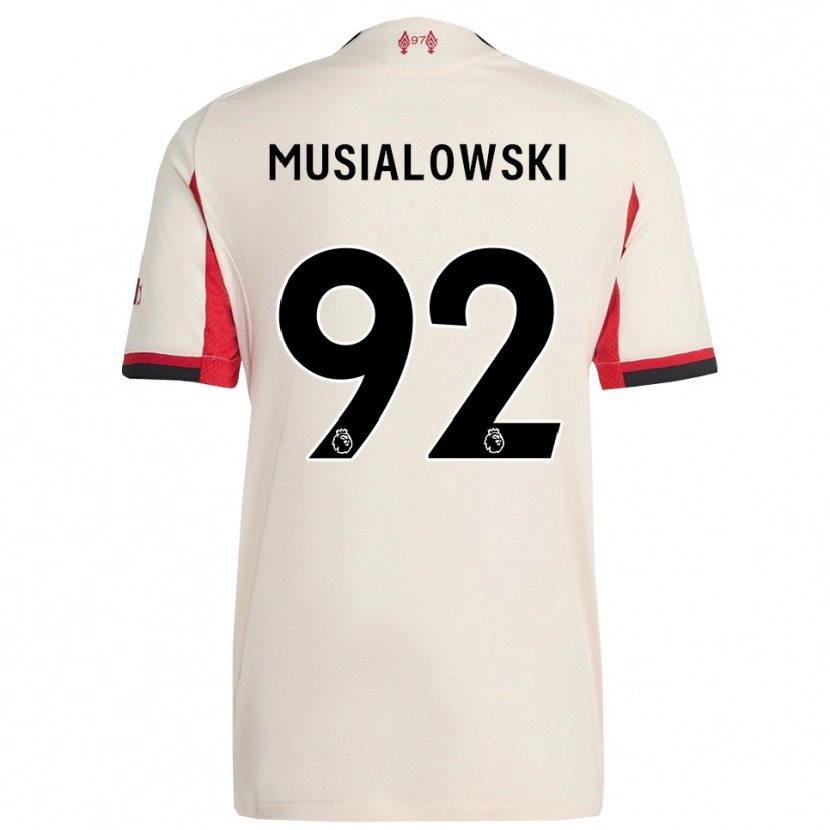 Danxen Dame Mateusz Musialowski #92 Hvit Svart Bortetrøye Drakt Trøye 2025/26 Skjorter T-Skjorte