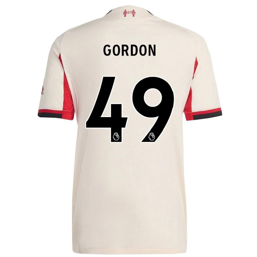 Danxen Dame Kaide Gordon #49 Hvit Svart Bortetrøye Drakt Trøye 2025/26 Skjorter T-Skjorte