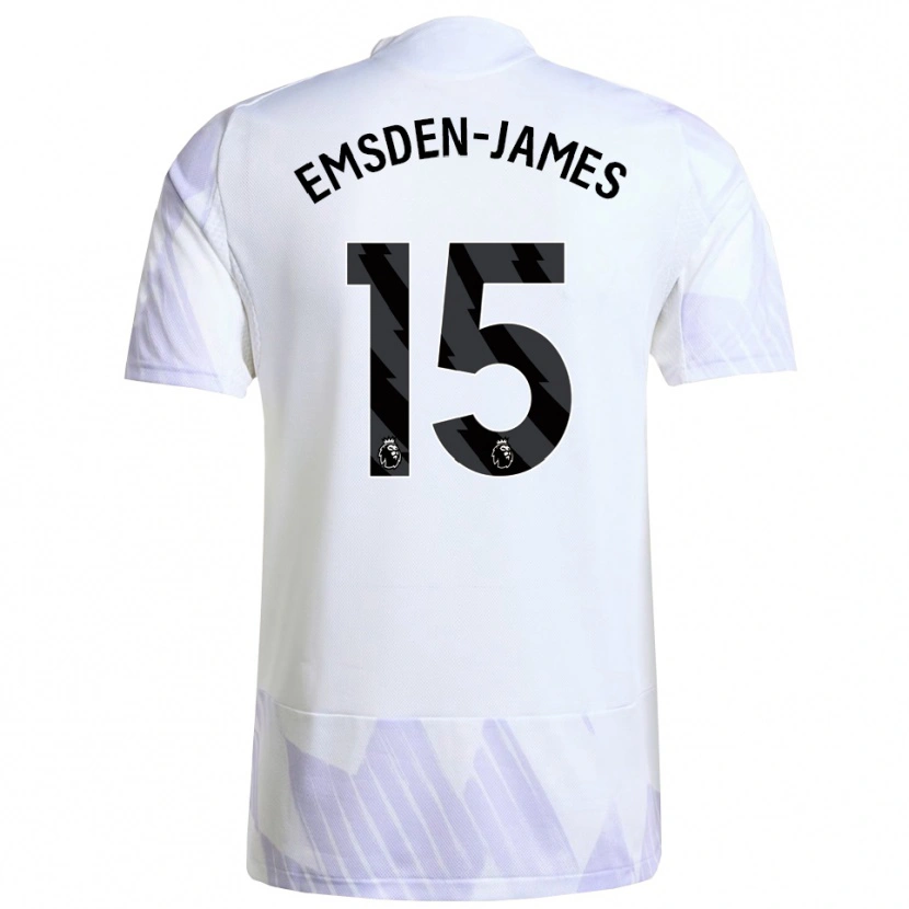 Danxen Dame Harley Emsden-James #15 Hvit Lilla Lilla Bortetrøye Drakt Trøye 2025/26 Skjorter T-Skjorte