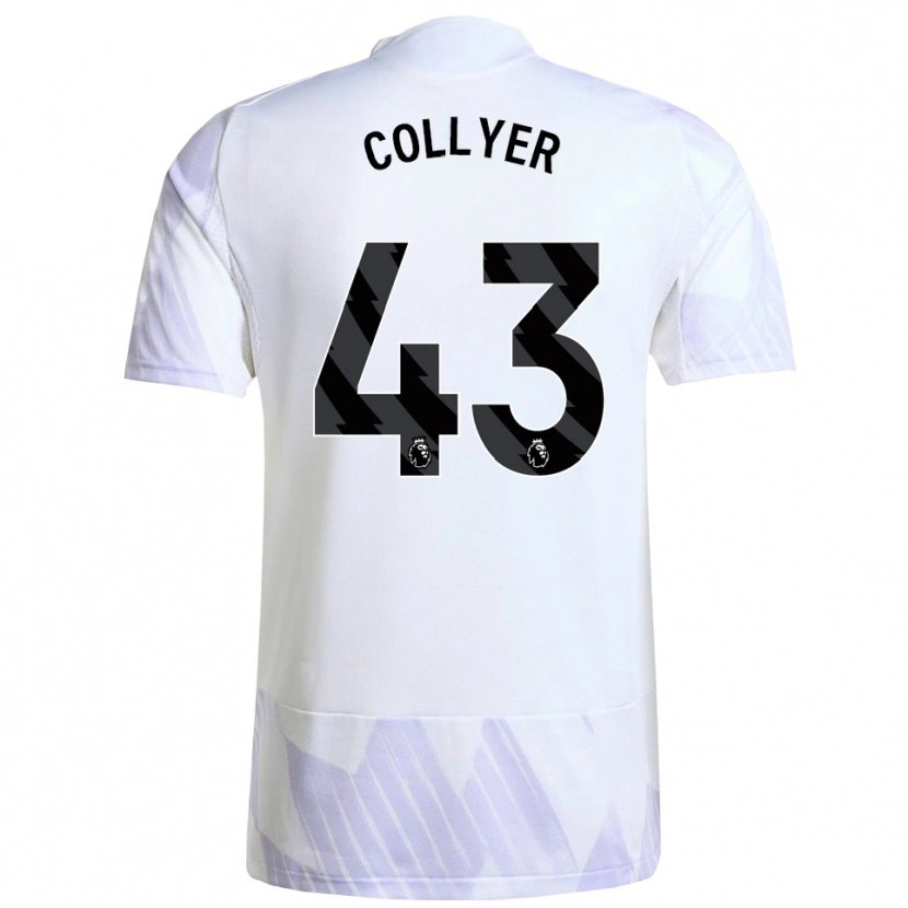Danxen Dame Toby Collyer #43 Hvit Lilla Lilla Bortetrøye Drakt Trøye 2025/26 Skjorter T-Skjorte