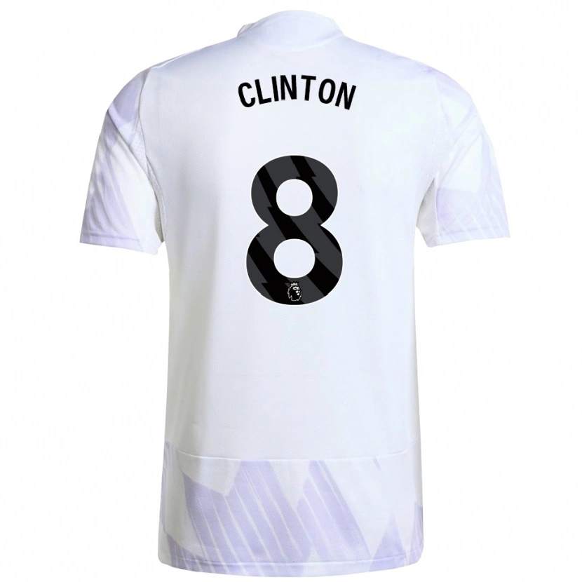 Danxen Dame Grace Clinton #8 Hvit Lilla Lilla Bortetrøye Drakt Trøye 2025/26 Skjorter T-Skjorte