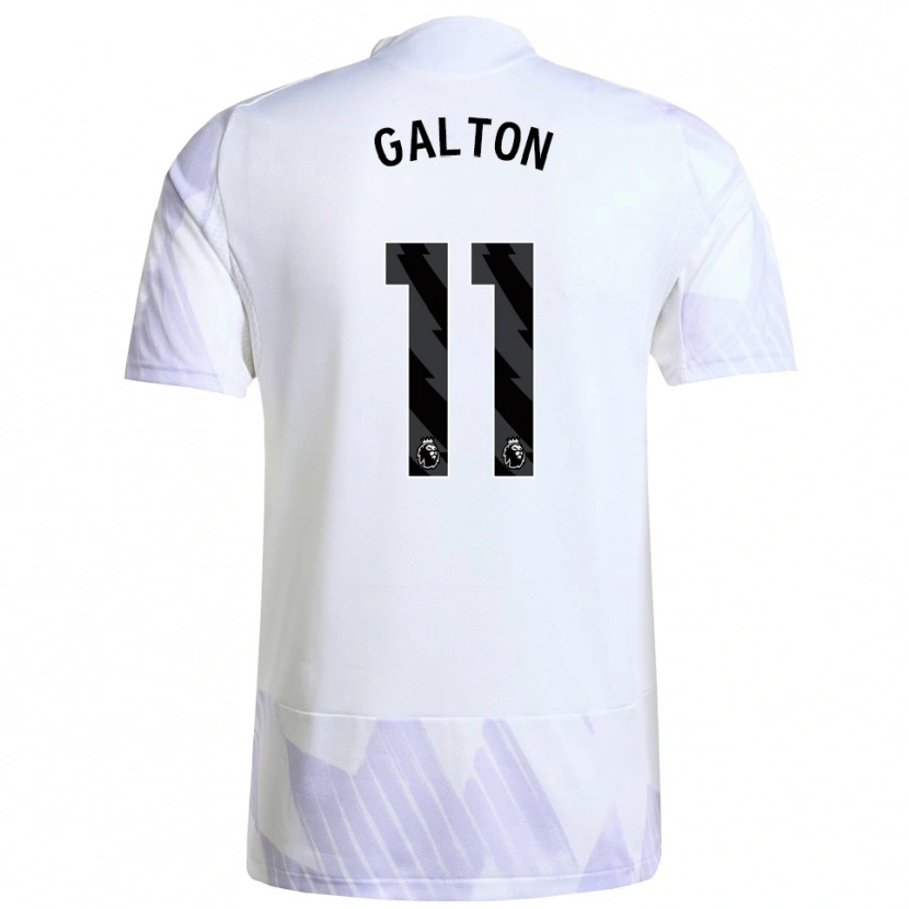 Danxen Dame Leah Galton #11 Hvit Lilla Lilla Bortetrøye Drakt Trøye 2025/26 Skjorter T-Skjorte