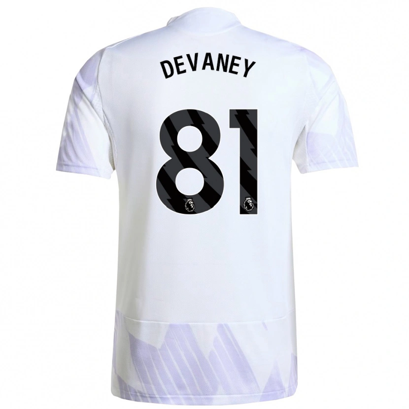Danxen Dame Jacob Devaney #81 Hvit Lilla Lilla Bortetrøye Drakt Trøye 2025/26 Skjorter T-Skjorte