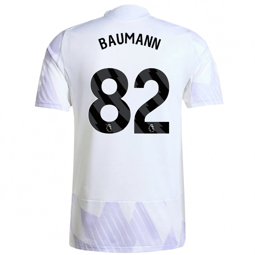 Danxen Dame Zach Baumann #82 Hvit Lilla Lilla Bortetrøye Drakt Trøye 2025/26 Skjorter T-Skjorte