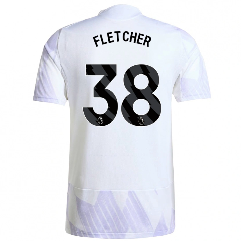 Danxen Dame Jack Fletcher #38 Hvit Lilla Lilla Bortetrøye Drakt Trøye 2025/26 Skjorter T-Skjorte